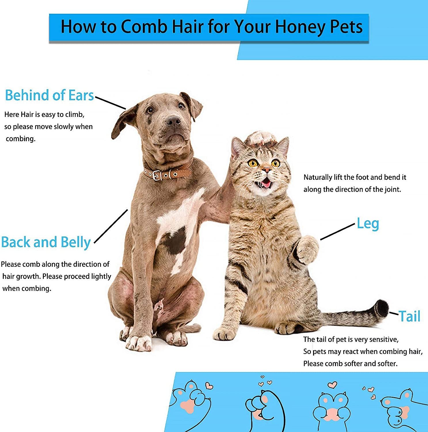 Dog and Cat Grooming and Care Brush. Long Hair Hair Remover Comb. Pet Accessory - Image 10