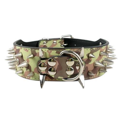 Studded leather collar with adjustable pointed spikes for medium and large dogs such as Pitbull. Bulldog. Boxer - Image 7