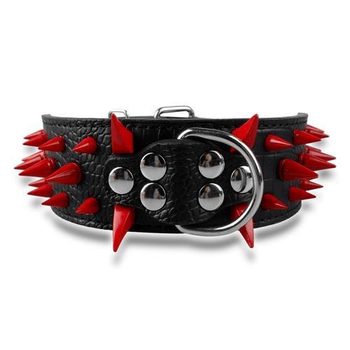 Studded leather collar with adjustable pointed spikes for medium and large dogs such as Pitbull. Bulldog. Boxer - Image 8