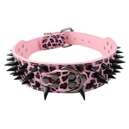 Studded leather collar with adjustable pointed spikes for medium and large dogs such as Pitbull. Bulldog. Boxer - Image 4
