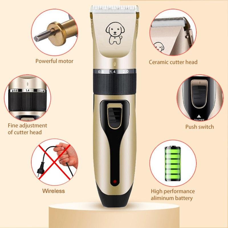 Professional Dog Grooming Kit. Cordless Clipper for Long Thick Haired Dog. Complete Dog Grooming Set - Image 16