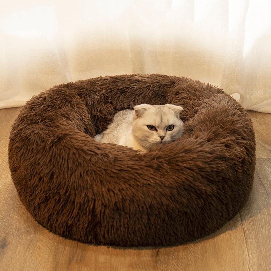 Ultra Soft and Washable Round Bed for Dog and Cat. Donut Bed for Pets. 40-70 cm