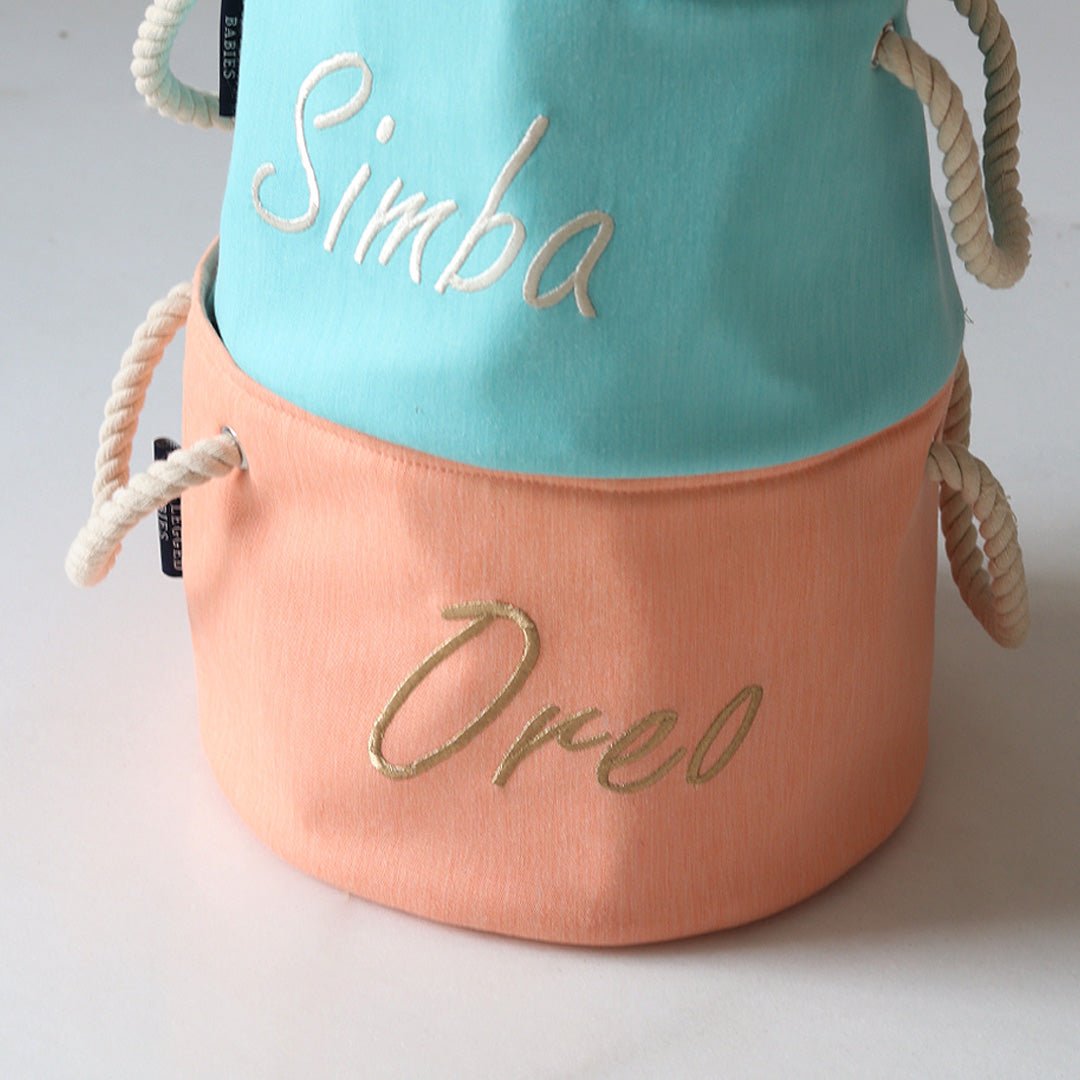 Personalised dog toy basket - Silky Orange NEW - Image 2
