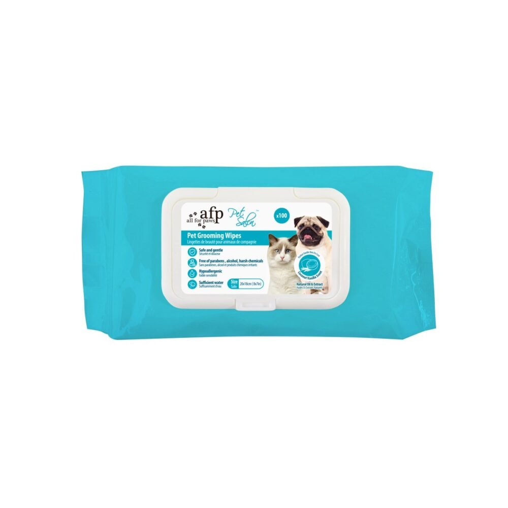 All For Paws Pet Salon Pet Grooming Wipes - Coconut Vanilla Scent (100 wipes)